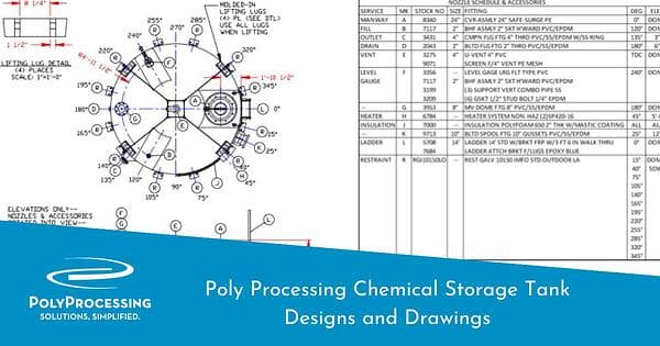 Poly Processing Chemical Storage Tank Designs and Drawings