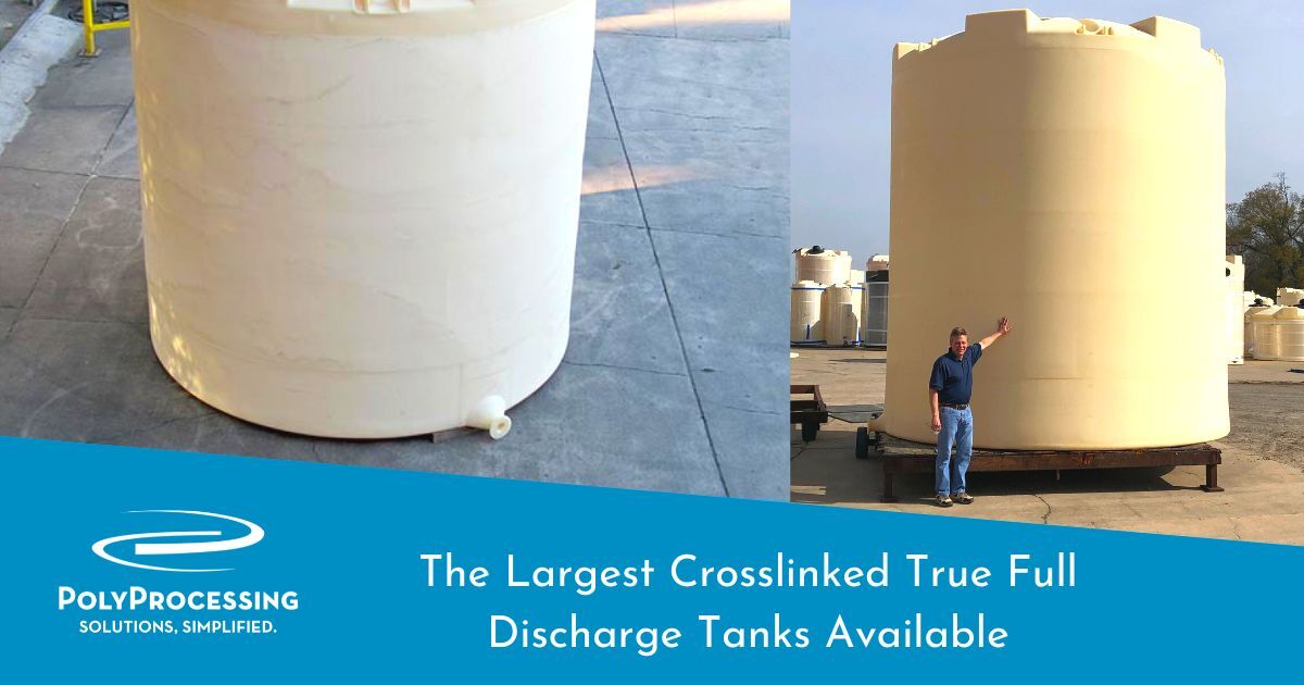 The Largest Crosslinked True Full Discharge Tanks Available: 15,500 IMFO and 15,000 Sloped Bottom IMFO